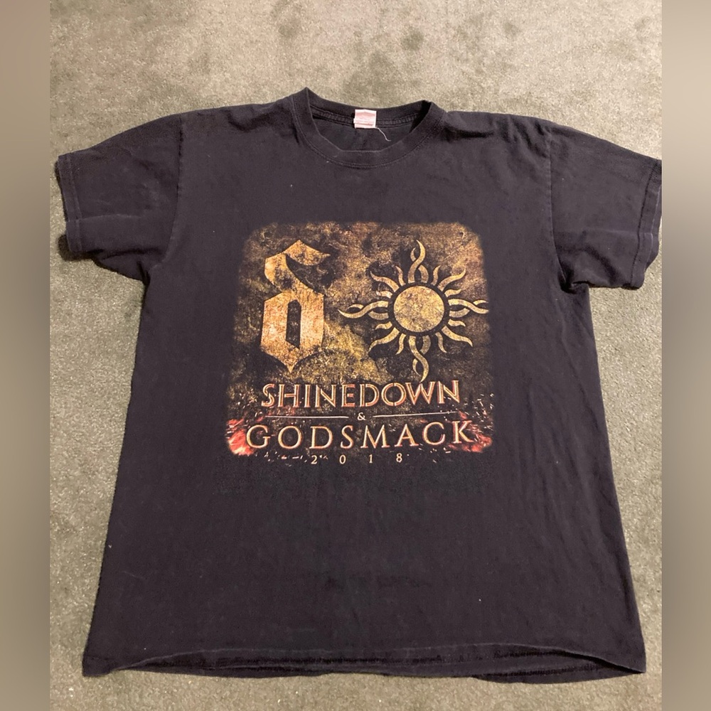 2018 shinedown godsmack tour tee large 2 sided
